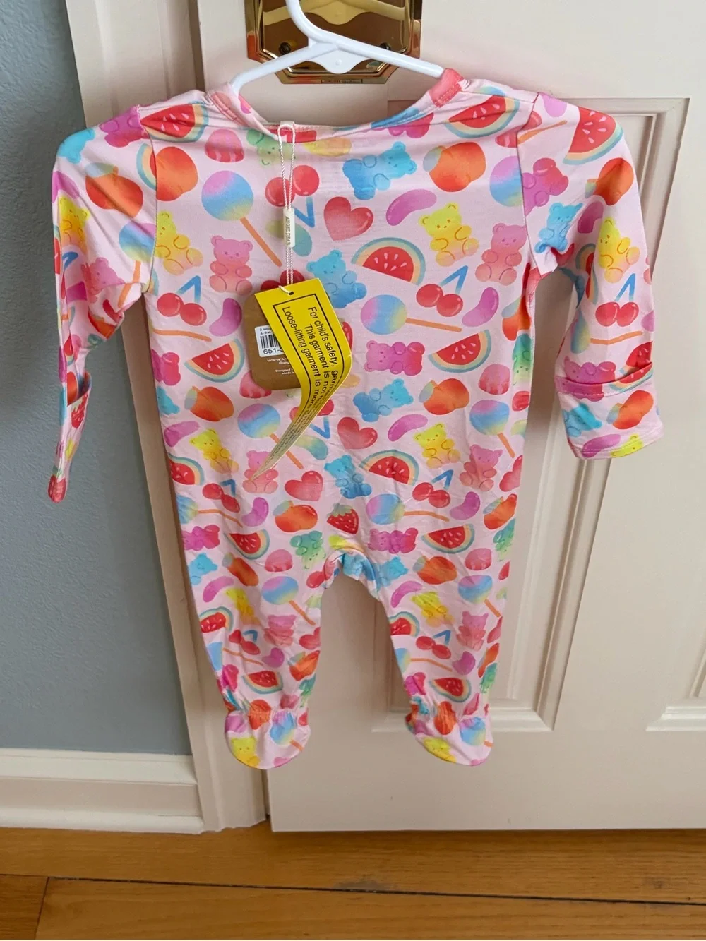 NWT Angel Dear Bamboo Lollipop & Gummy Bear Candy Footie Pajama 6-9M